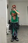 WINDOWSEN distressed printed sweatpants SS22P010MT